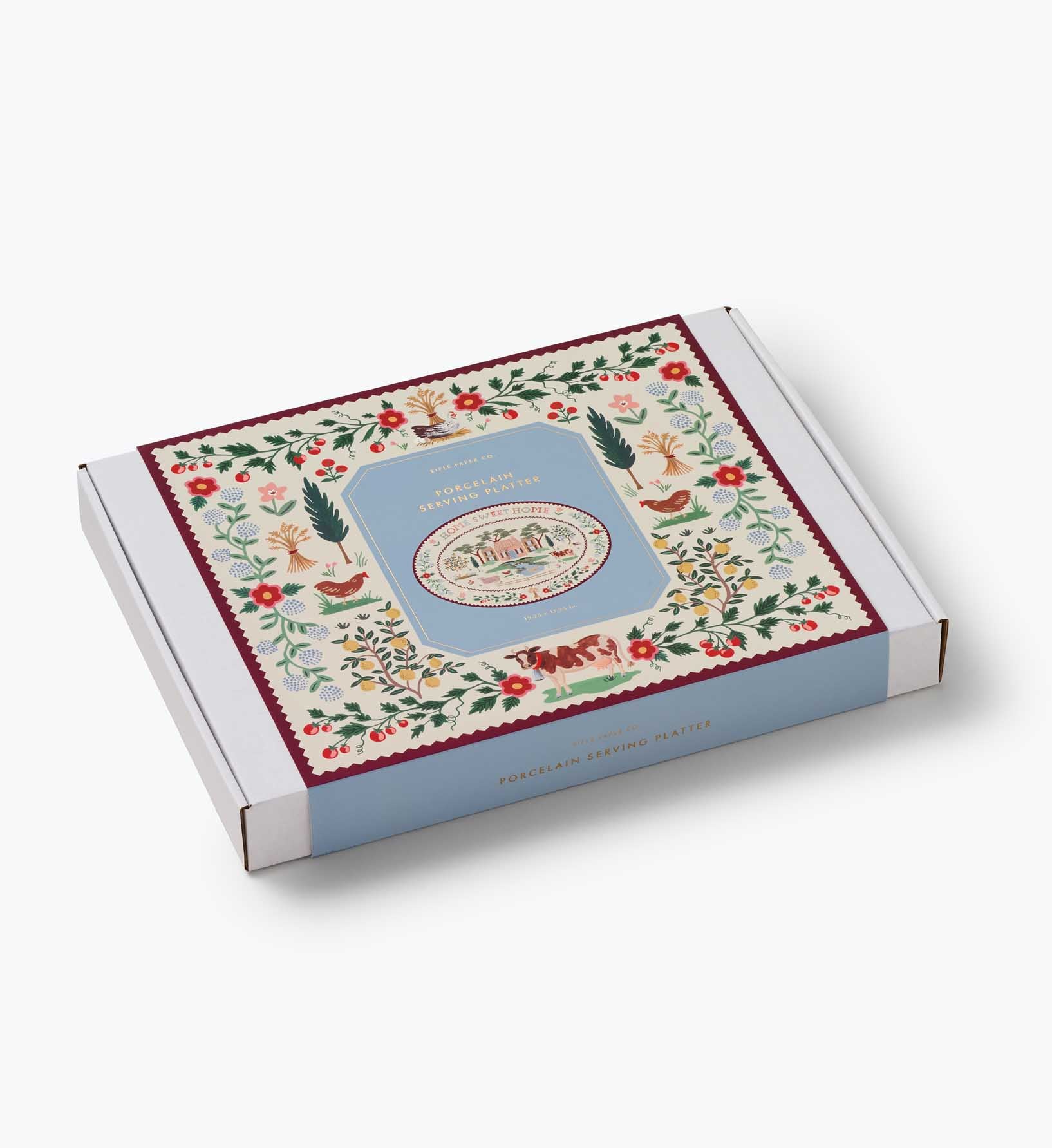 Large Porcelain Serving Platter - Home Sweet Home